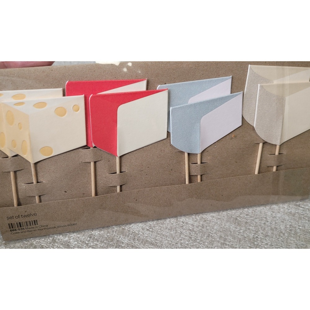 Pottery Barn Turtle Cheese Board Wood Charcuterie w Spreaders & Flags RARE! - Picture 6 of 16